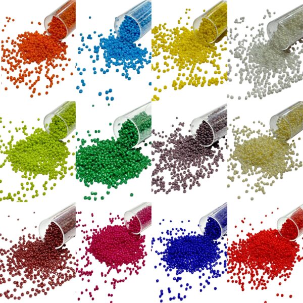 Opaque Seed Beads, Size 12/0 (1.8mm), Pack of 12 Colours, 600 Pieces (12gms) Each, for Jewellery Making, Embroidery, Weaving, Crafts