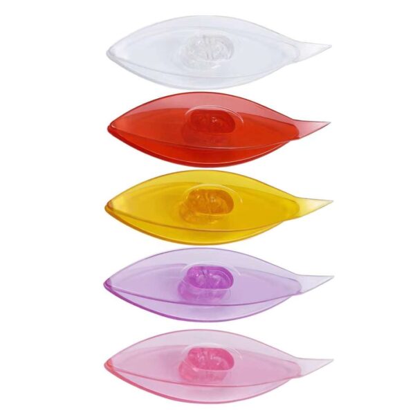 Multicolor Transparent Plastic Tatting Shuttle for Hand Lace Craft Tool 7.5cm (Pack of 5 Pcs)