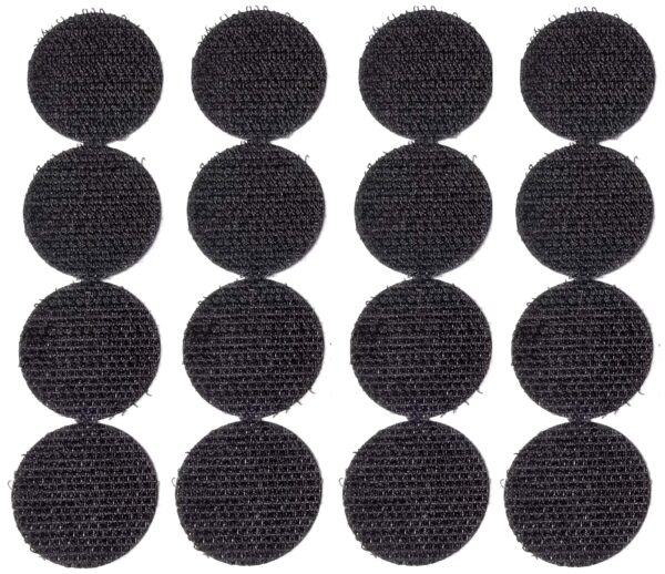 Self Adhesive Dots Sticker Round Circle Coin Fasteners Velcro (Pack of 1 Sheets x 63 Pairs) (Black, 1 cm) - Image 2