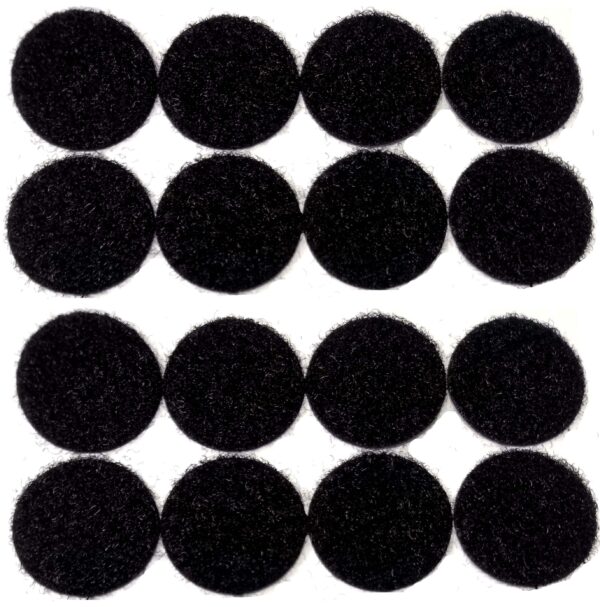 Self Adhesive Dots Sticker Round Circle Coin Fasteners Velcro (Pack of 1 Sheets x 63 Pairs) (Black, 1 cm)