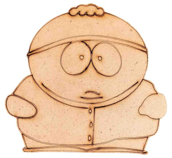 Eric Cartman MDF Wood Cutout for Art & Craft Projects, Fridge Magnet, Painting, Decoration (Pack of 5 pcs)