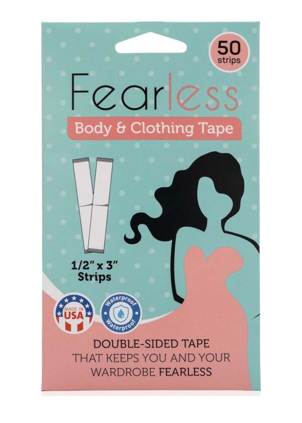 50 Strips Fashion Body Tape Clear Fabric Strong Double Sided Tape for women clothes fashion tape All Day Strength Invisible Dress Tape for women | Gentle to stick on Skin and clothes