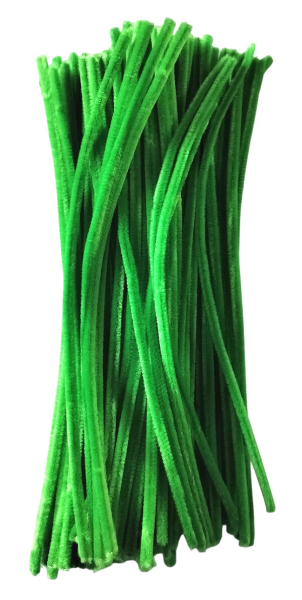 Craft Pipe Cleaner 12" for Hobby Crafts, Scrapbooking, DIY Accessory (Pack of 100 Pcs) (Leaf Green)