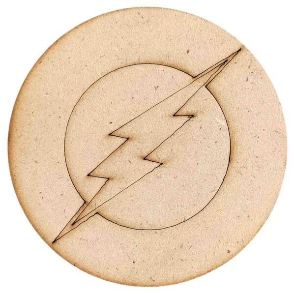 Flash Logo MDF Cutouts for Art & Craft Projects, Fridge Magnet, Painting, Decoration (Pack of 5 pcs)