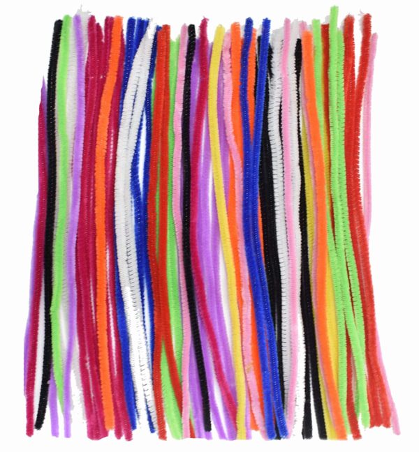 Craft Pipe Cleaner 12" for Hobby Crafts, Scrapbooking, DIY Accessory (Pack of 100 Pcs) (Multicolor)