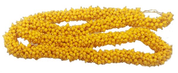 Pearl Loreals 3mm for Jewellery Making, Earring, Necklace, Bracelet (Pack of 80 Gms) (Mango Yellow)