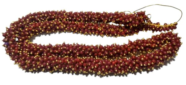 Pearl Loreals 3mm for Jewellery Making, Earring, Necklace, Bracelet (Pack of 80 Gms) (Maroon)