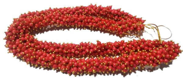 Pearl Loreals 3mm for Jewellery Making, Earring, Necklace, Bracelet (Pack of 80 Gms) (Red)