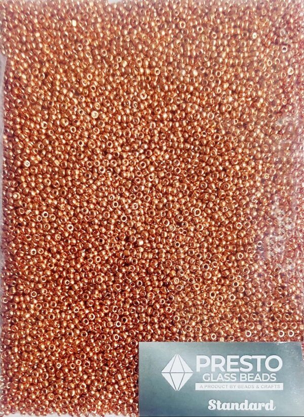 Sugar Beads/Seed Beads Unique Copper (1.9mm) for Embroidery, Bangle, Aari Work, Maggam Work (Pack of 150 GMS.) (Standard)