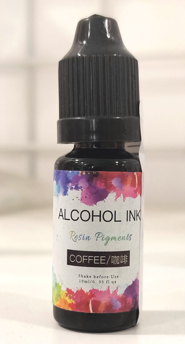 Alcohol Ink Resin Pigment for Resin Art and Craft (10ml/0.35 fl oz) (Pack of 1 Bottle) (Coffee)