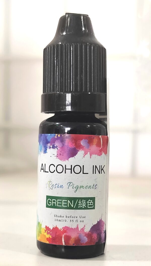 Alcohol Ink Resin Pigment for Resin Art and Craft (10ml/0.35 fl oz) (Pack of 1 Bottle) (Green)