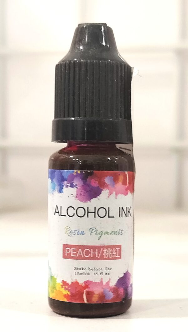 Alcohol Ink Resin Pigment for Resin Art and Craft (10ml/0.35 fl oz) (Pack of 1 Bottle) (Peach)