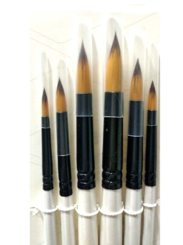 Keep Smiling Artist Brushes Round Shape (Set of 6pcs)