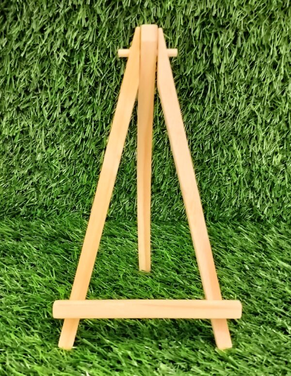 Mini Wood Display Easel Stand Natural Craft Table Stand (Pack of 1 Pcs)